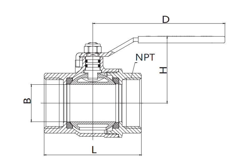 黃銅球閥 Q11F-20T(美制)