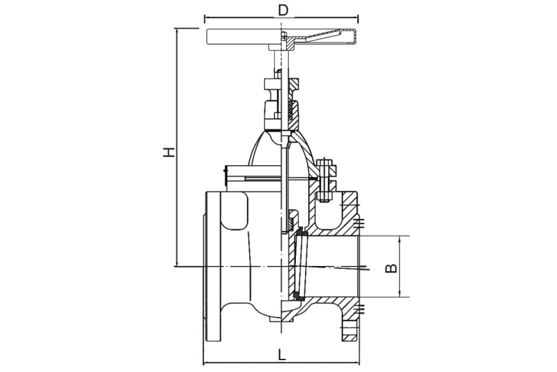 鐵制法蘭暗桿閘閥 Z45T-16