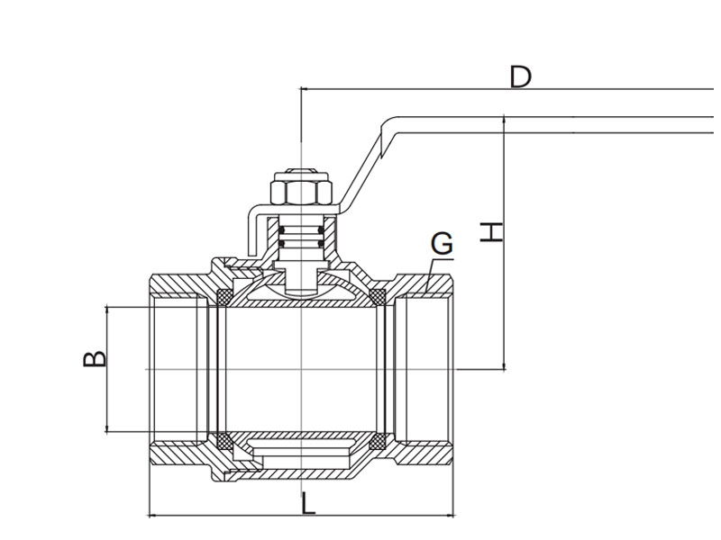 黃銅球閥（足通孔） Q11F-20T